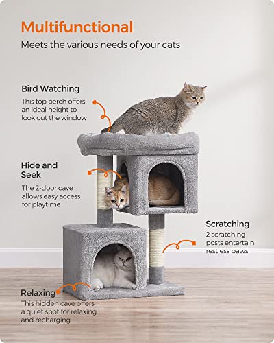 Cat Tree 29.1 (M (19.3"L x 12.6"W x 29.1"H) / Light Gray)