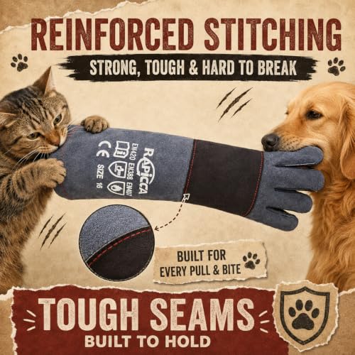 Animal Handling Gloves (2 Count (Pack of 1) / 16 Inches)