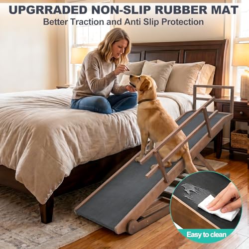 Dog Ramp for Bed & Couch (Brown / XL-for 31.4''H Bed)