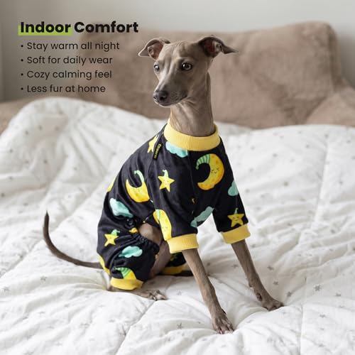 Moon and Stars Dog Fleece Pajamas (Moon and Stars / Medium)