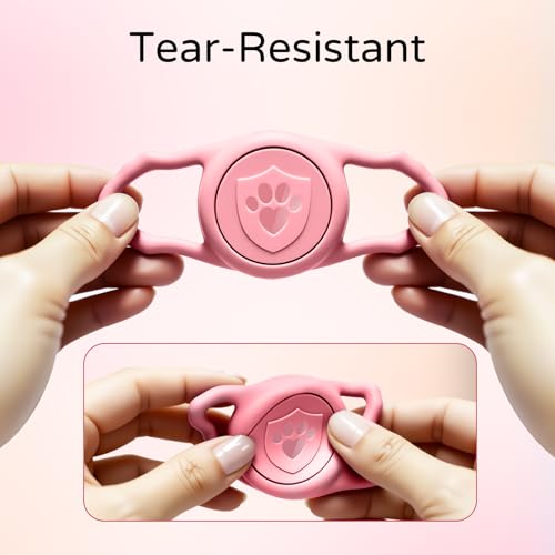 IP68 Waterproof AirTag Holder for Dog Collar (Pink)