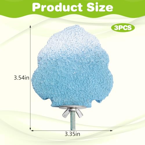 3PCS Bird Beak Grinding Stone Resin Bird Perch Stand Grinding Claw Birds Cage Perch Parrot Climbing Chewing Toys Parakeet Cage Accessories for Budgies Cockatiels Conures
