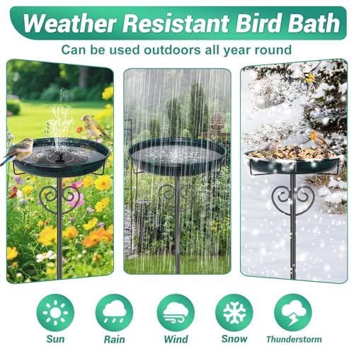 Bird Bath for Outside (Vintage Green)