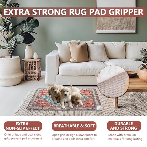 Washable Thickened Pee Pads for Dogs (18" x 24" (4 Pack, Thickened) / Red-2)