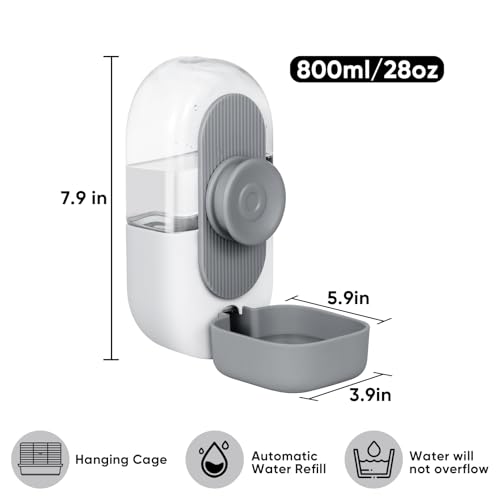 28oz Rabbit Water Bottle Dispenser (Gray)