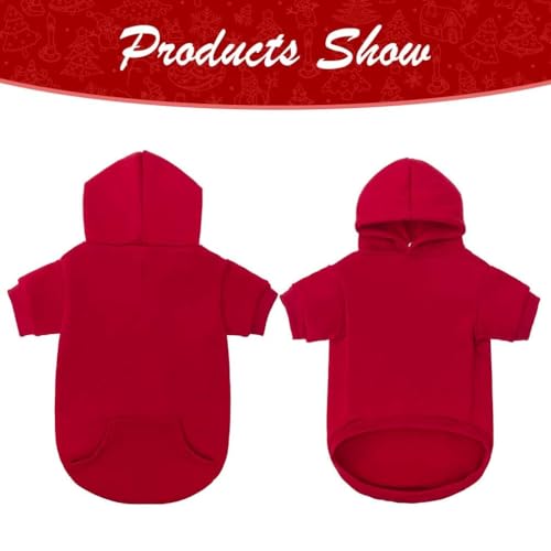 Dog Hoodie for Large Medium Small Dogs (Red / X-Large/XX-Large)