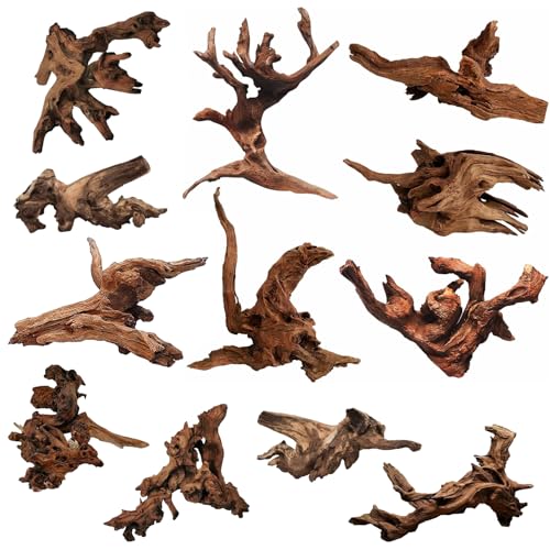 12Pcs Small Driftwood for Aquarium 4.1"