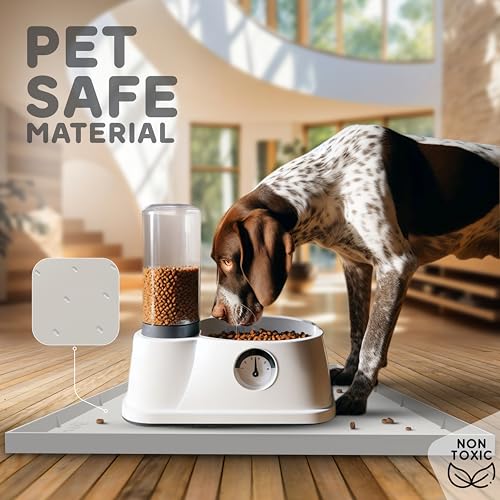 32x24x1” XL Dog Food Mat (32"L x 24"W / Warm Ash)