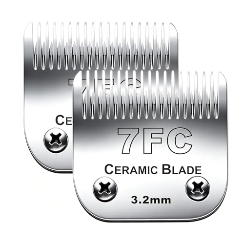 2PC 7FC Blade Dog Grooming Blade Compatible with Andis Dog Clipper (2pc 7fc:1/8''(3.2mm))