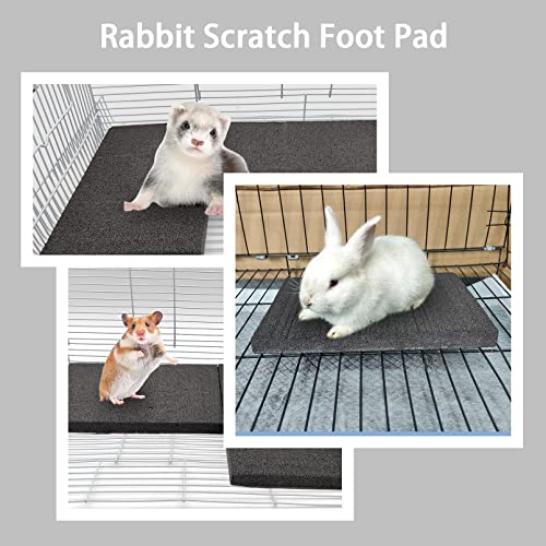 Rabbit Grinding Claw Pads Natural Bunny Scratch Foot Mat 2 Pack (Black 2x Large)