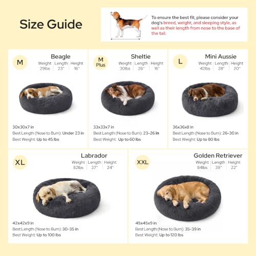 SupportMax® Calming Dog Bed Medium Size Dog Washable Pet Bed (Navy / M(30x30x7))