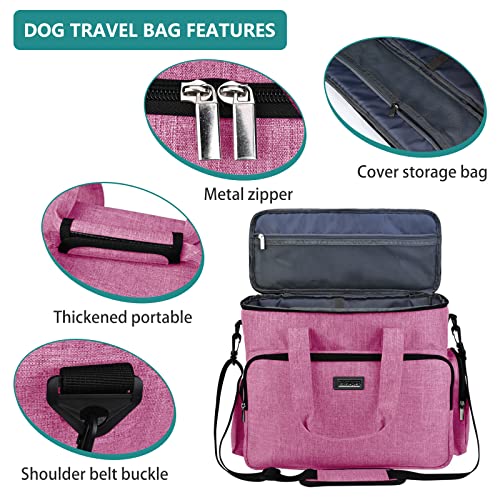 Dog Travel Bag (Pink / Large)