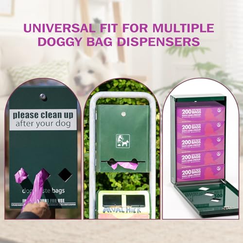 20 Rolls 4000 Ct Dog Poop Bags Leak Proof (1 Count (Pack of 20) / Purple)