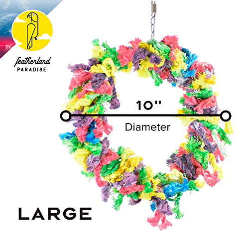 Cotton Snuggle Ring Bird Toy