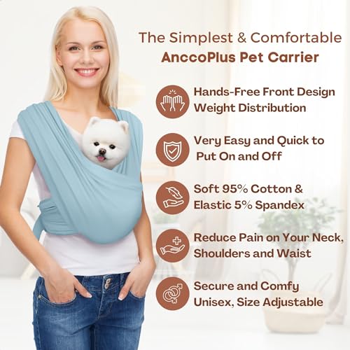 Small Dog Sling Carrier (Baby Blue / Plus)