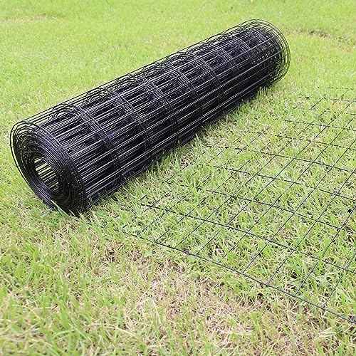 Black PVC Coated Welded Wire Fence 56" x 50' Roll (Black / 2''x4'' 14GA 56''x50')
