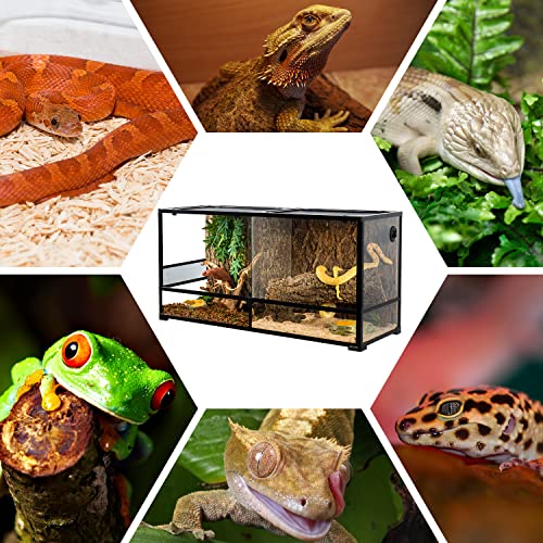 REPTIZOO 88 Gallon Large Reptile Terrarium 48" x 18" x 24" Knock (48" x 18" x 24")