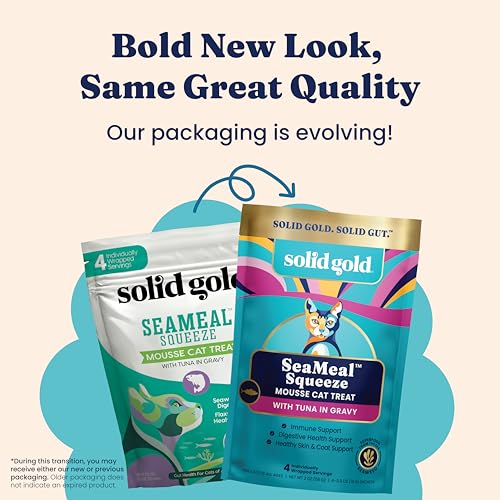 SeaMeal Squeeze Tuna Lickable Cat Treats with Seaweed for Skin & Coat (96 Ounce (48 Count))