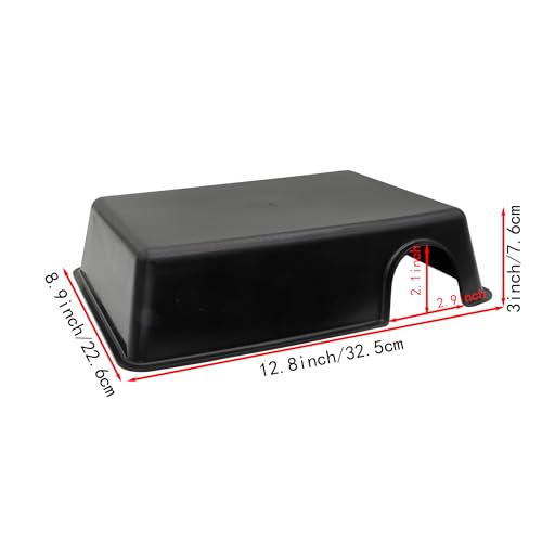 Reptile Hide Box Cave (Black / XL 4 Pcs)
