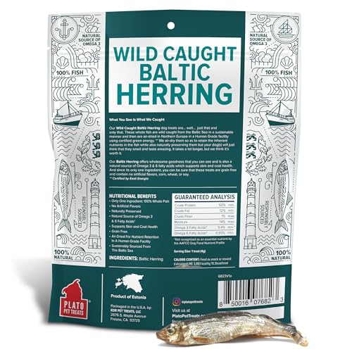 Pet Treats Fish Dog Treats Wild Caught Baltic Herring (8.5 Ounce (Pack of 2))