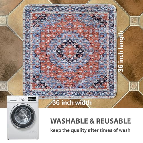 Washable Pee Pads for Dogs (36x36 Inch (Pack of 2) / Red/Floral)