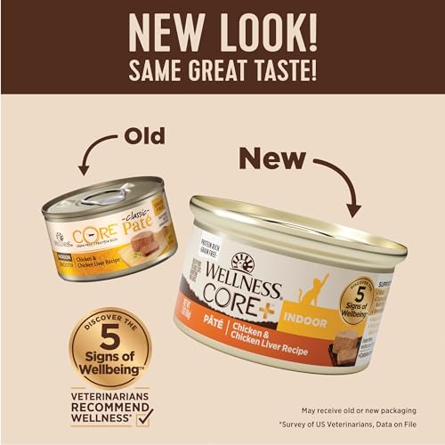 CORE+ Pate Adult Canned Wet Cat Food for Indoor Cats (5.5 Ounce (Pack of 12))