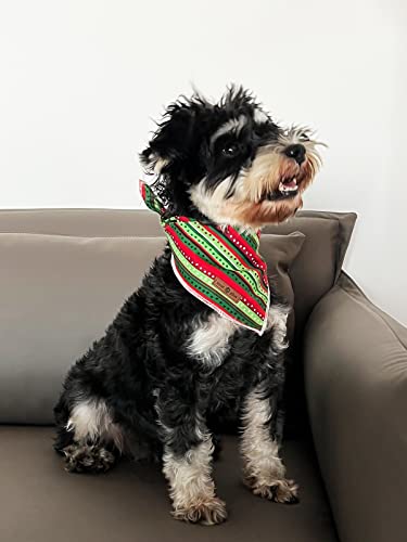 Christmas Dog Bandana (Red&Green Dot / Large (Pack of 1))