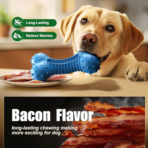 Dog toys for Aggressive Chewers Rubber (Blue)