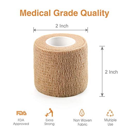 Vet Wrap Cohesive Bandages Bulk Self Adhesive Bandage Wrap Self Adherent Wrap Non (2 Inch Mixed Claw)
