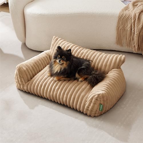 Cute Couch Bed for Pets (30.0"L x 20.0"W x 10.0"Th / Beige)