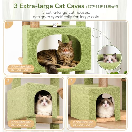 Cactus Large Cat Tree for Large Cats (Green)