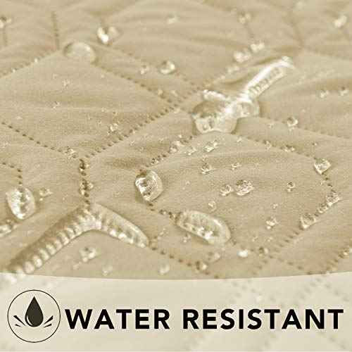 Waterproof Dog Bed Cover Pet Blanket for Furniture Bed Couch Sofa Reversible (40x80 Inch (Pack of 1) / Beige+lightgrey)