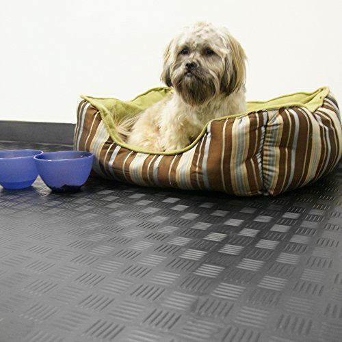 Diamond Grip Resilient Flooring Mat (2mm x 4 x 11-Feet / Black)