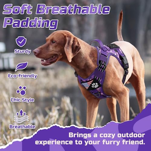 Tactical Dog Harness for X (Purple Camo / X-Large)