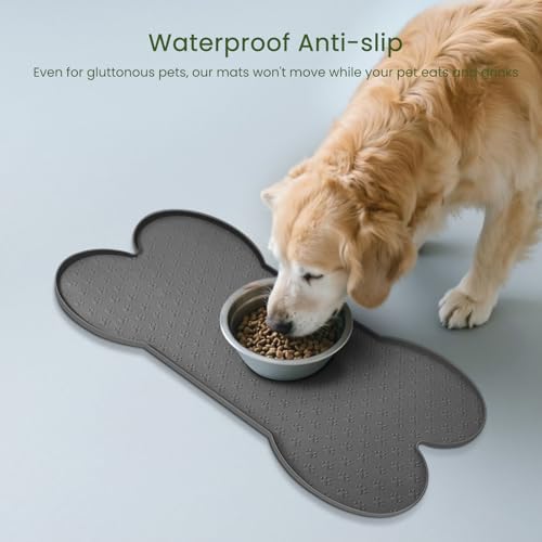 Dog Food Mat Anti (25.6" x 13" / Grey)