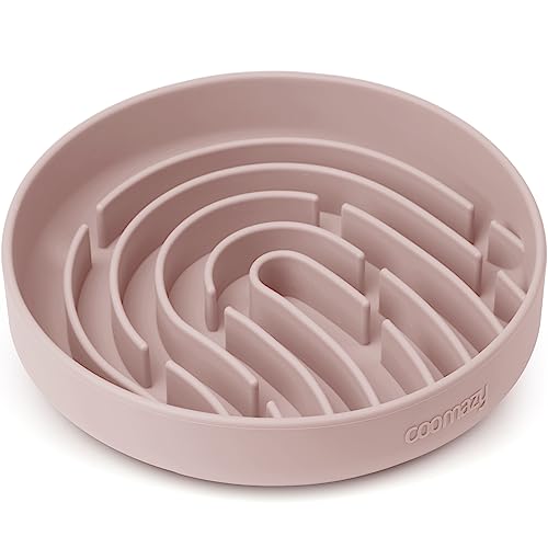 Slow Feeder Dog Bowls (Pink / 2.5 Cups)