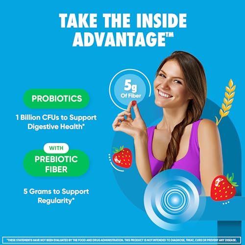 Prebiotic Fiber Supplement with Probiotics for Women & Men Digestive Health