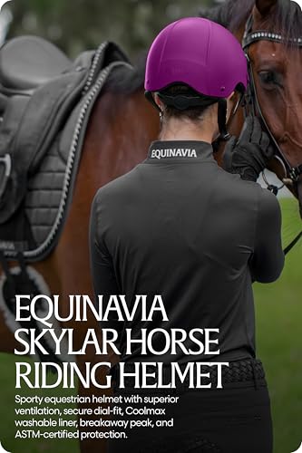 Skylar Horse Riding Helmet Equestrian Women (Purple / Medium-Large)