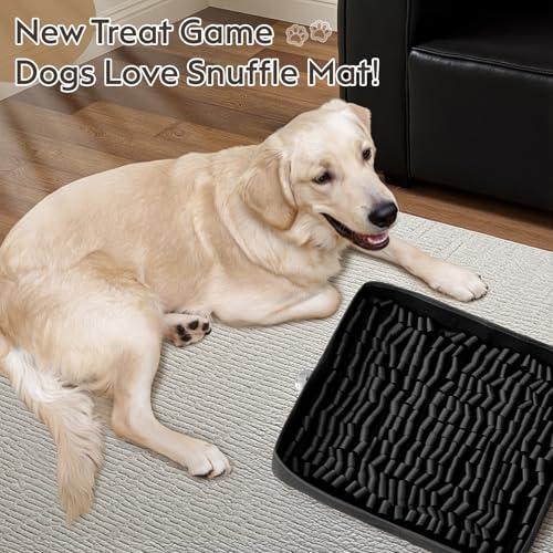 Snuffle Mat for Dogs (Black / 17" X 15")