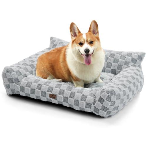 Large Dog Bed Sofa (Grey / 38x29x10")