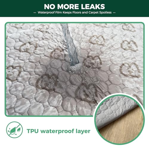 Washable Pee Pads for Dogs (Green / 39" x 63" (1 Pack))
