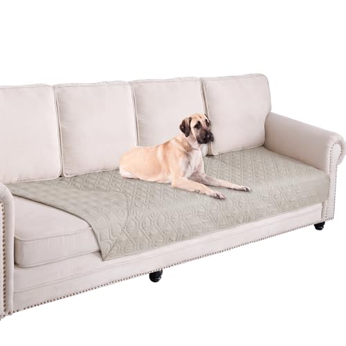 Waterproof Dog Bed Cover Pet Blanket for Furniture Bed Couch Sofa Reversible (40x80 Inch (Pack of 1) / Khaki+khaki)