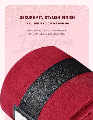4 Pack Horse Polo Wraps (L / Burgundy)