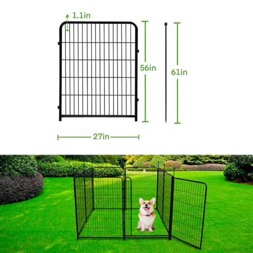 Doorless Dog Digging Fence Barrier (56''(H)-10panels-22.1ft(L) no gate)