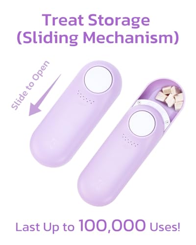 Dog Training Clicker & Dog Clicker with Treat Storage (Purple)