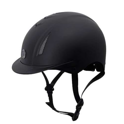 Shield Horse Riding Helmet with Adjust A Dial (Large / Black)