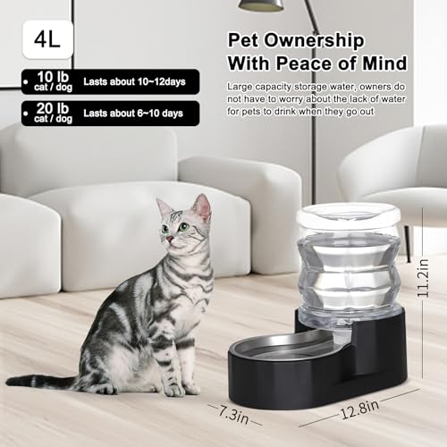 4L Gravity Cat Water Dispenser (4L / Jet Black)