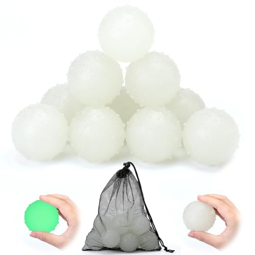 10 Pcs Glow in the Dark Dog Ball 2.4 Inch Rubber Glowing Fetch Toys