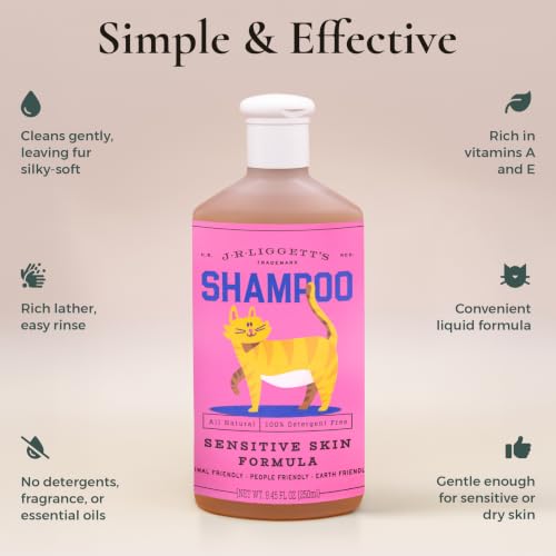 J.R.LIGGETT'S Liquid Cat Shampoo for Cats with Sensitive Skin 8.45 oz (8.45 oz)