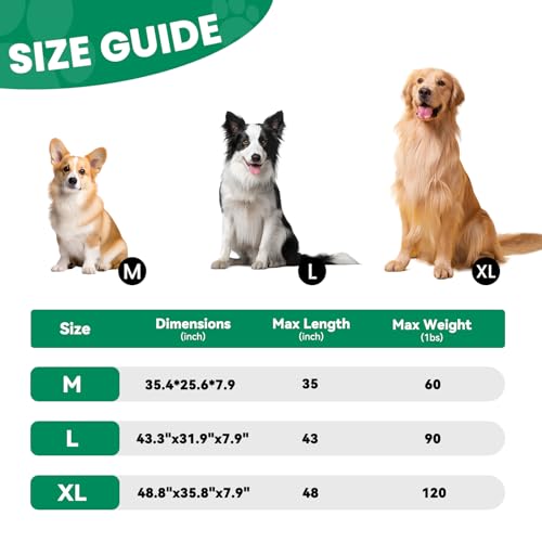 Elevated Dog Bed Outdoor Cooling Raised Cot for XL Dogs (XXL-53.9"L×35.8"W×7.9"Th / Blue)